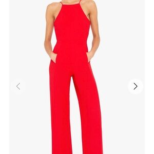 Black Halo Joaquin Elegant Red Jumpsuit size 2